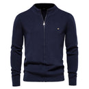 Thicken Men Cardigan Solid Color Zipper Basic Mens Sweaters High Quality New Winter Autumn Cardigans For Men Clothing