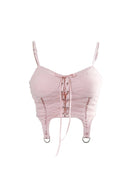 Women Sweet Sexy Crop Top Vintage Sleeveless Bandage Camisole Summer Female Chic Cute Off Shoulder Strapless Tank Tops