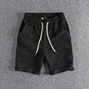 Basic solid casual men shorts, terry comfortable summer sports capris