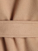 Belted Wool Blend Button Up Coat Autumn and Winter Wool Jacket Women Clothing Long Elegant Female Outerwear
