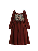 Romantic French Dress Spring Vintage Mori Girl Mid Long Frocks Female Long Sleeve Loose Holiday Party Club Dresses