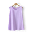 Tank Top For Women Clothing Pure Ice Silk Sleeveless Thin Curve Tee Summer