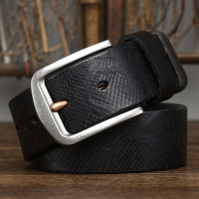 3.8CM Genuine Leather Woman Belt Ladies Belt Handsome Serpentine Fashion Female Belt Retro High Quality Wide