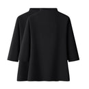 Women Short Sleeve T-shirts for Women Turtleneck Woman Clothes Solid T shirt Female Cotton Tee