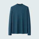 Winter Men Solid Simple Basic T-shirt Minimalist Casual Slim Fit Warm Bottoming Pullovers Tops