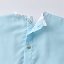 Baby Girl Smocking Dress Children Hand Made Smocked Embroidery Blue Cotton Dresses Girl Spanish Boutique Frocks Clothes