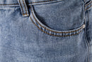 Cotton Hole Short Jeans Men Casual Streetwear Mid Waist Solid Color Denim Shorts for Men Summer Blue Mens Jeans Pants