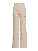 Casual Solid Straight Pants For Women High Waist Patchwork Pockets Minimalist Autumn Trousers Female Clothing