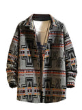 Men Jackets Wool Blend Coats Vintage Jacket Shirt Winter Warm