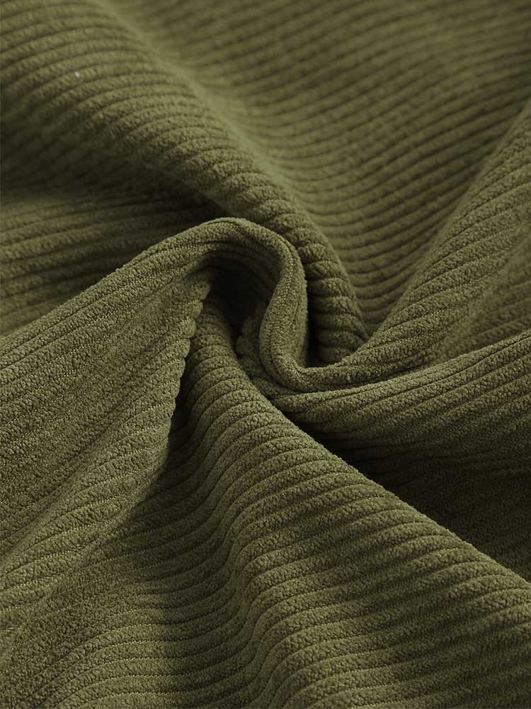 Men Shirts Corduroy Long Sleeves Shirt with Pocket Fall Winter Solid Shacket Vintage Streetwear Blouse Tops Unisex Style
