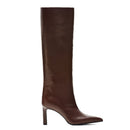 Genuine Leather Shoes  High Heel Knee Boot Shoes Women