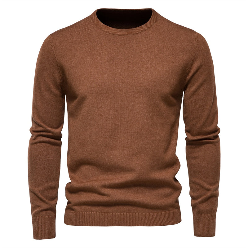 Men Sweater Casual Solid Color Warm Sweater Men Winter Slim Mens Sweaters