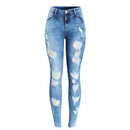 Trend Distressed Women`s Jeans Denim Streetwear Female Pants Trousers For Girl