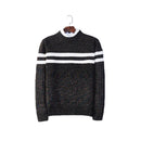 Men Vintage Knit Sweater Spring and Autumn Fashion Striped Patchwork Top Casual  Pullover Sweaters Men Clothing