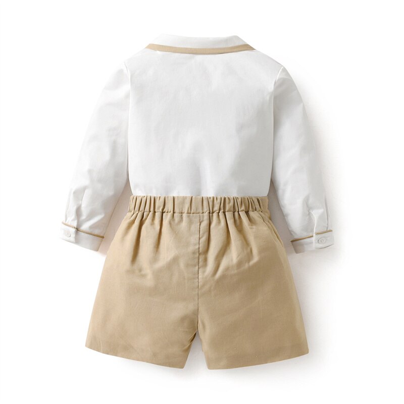Baby Boys Spanish Clothes Sets for Boy Long Sleeve Suit Cotton Shirt Shorts Trouser Children Birthday Party Clothing Outfit