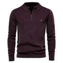 Thicken Men Cardigan Solid Color Zipper Basic Mens Sweaters High Quality New Winter Autumn Cardigans For Men Clothing