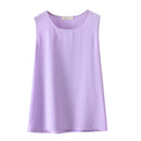 Tank Top For Women Clothing Pure Ice Silk Sleeveless Thin Curve Tee Summer