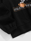 Hoodies for Men Fleece Lining Brooklyn Eagle Graphic Sweatshirt Unisex Turtleneck Hoodie Zipper Streetwear Pullover Sweats