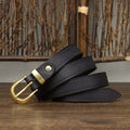 2.4cm Copper Buckle High Quality Genuine Leather Belts for Women Luxury Female Belt For Jeans Simple Strap Waist Belt