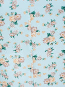 Flower Tiny Floral Ruched Bustier Asymmetrical Midi Dress