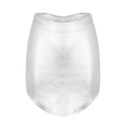 Women Faux Leather Bodycon Miniskirt Curved Hem Skirt Rave Bar Clubwear Casual Side Invisible Zipper Mini Skirts