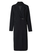 Women Metal Buckle Long Elegant Trench Lapel Long Sleeve Windbreaker Tide Spring Autumn