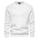 Cotton O-neck Sweatshirts Men Casual Solid Color Pullover Hoodies Men New Autumn Fashion Simple Brand Man Sweatshirt