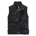 Tactical Cargo Vest Jacket Men's Clothing Casual Jean Black Coats Work Vests For Men Winter Multi-pocket Sleeveless