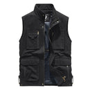 Tactical Cargo Vest Jacket Men Clothing Casual Jean Black Coats Work Vests For Men Winter