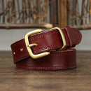 2.8CM Real Genuine Leather Belt Female Natural Quality Solid Copper Buckle Vintage Casual Women Belts For Jeans