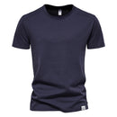 Cotton T Shirt for Men O-neck Soild Basic Men T-shirts with Short Sleeves Summer Tops Tees Men Clothes