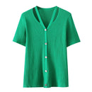 T-Shirt For Women Clothes Ice Silk Knitted Tops Casual Sexy Slim Off-The-Shoulder Tee Summer