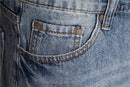 Cotton Straight Leg Short Jeans Men Casual Solid Color Hole Blue Denim Shorts Men New Summer Quality Mens Jeans Pants