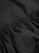 High Elastic Waist Black Pleated Loose Fit Casual Half-body Skirt Women Tide New Spring Autumn