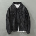 Spring New Vintage Letter Denim Shirts Jackets for Men Cotton Casual Long Sleeve Coats Quality Clothes