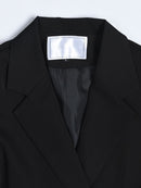 Women Metal Buckle Long Elegant Trench Lapel Long Sleeve Windbreaker Tide Spring Autumn