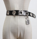 Black Metal Buckle Chain Wide Belt Personality Women Tide All-match Spring Autumn