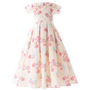 Children Princess Dress for Girls Formal Elegant Dresses Kids First Communion Teenagers Girl Floral Robe