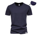 Cotton T Shirt for Men O-neck Soild Basic Men T-shirts with Short Sleeves Summer Tops Tees Men Clothes