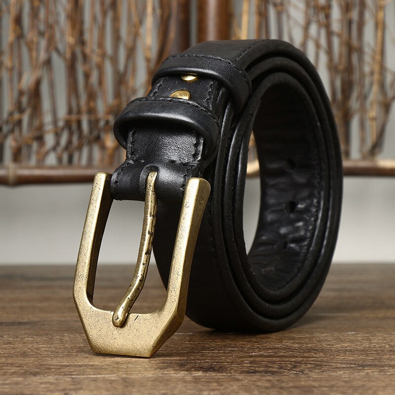 3.8CM Thick Real Genuine Leather Strap Male Belt Men Luxury Designer Belts For Jeans Pin Buckle Ceinture