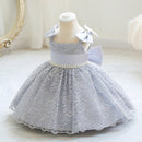 Lace Mesh Baby Girls Dresses Christening Gown Newborn Wedding Baptism Formal Princess Clothes