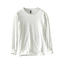 Men Spring Fall Solid Style Simple Minimalist Cotton Long Sleeve T-shirt Male Business Casual Classical Top