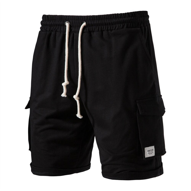 Pocket Shorts for Men Cotton Casual Sport Short Pants Men Stretch Waist Quality Sweatshorts Summer Mens Shorts