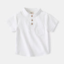 Mandarin Boys Summer Tshirts Toddler Tees Baby Shirts Cotton Kids Children's Clothes