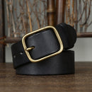 Genuine Leather Men Belt Fashion Copper Buckle Strap For Male Luxury Cummerbund