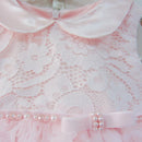 Baby Girls Fluffy Bow Princess Dress Toddler Kids Birthday Party Tulle Dresses Children Pink Lolita Ball Gown