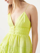 Slim Mini Dresses For Women Deep V Neck Sleeveless High Waist Spliced Ruched Solid Camisole Dress Female Summer