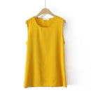 Tank Top For Women Clothing Pure Ice Silk Sleeveless Thin Curve Tee Summer