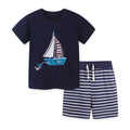Summer Boys Clothing Sets Spanish Baby Items Short Sleeve Toddler Costumer Children Clothes Tops +pants Black Kid Suit