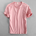 Summer Men Short Sleeve Simple Casual Loose Daily Solid All-Match Sportswear Breathable O-Neck Male T-Shirts